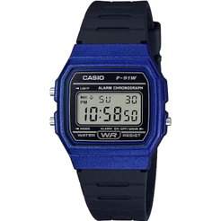 Relógio Casio Unissex Digital F-91WM-2ADF Azul