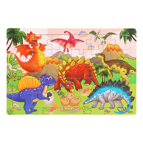 Quebra-cabeça De 30 Peças Madeira Dinossauro