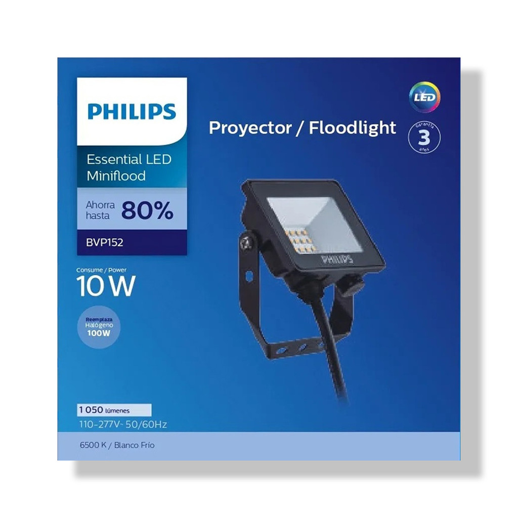 Refletor Led Philips G3 10W IP65 1050 Lumens BR Fria Bv