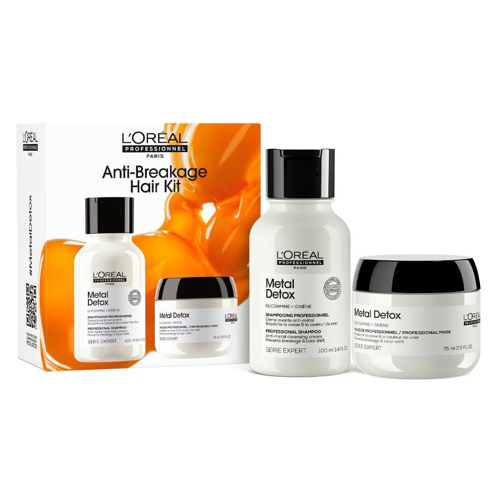 Kit L'Oreal Professionnel Serie Expert Metal Detox Sh 100ml + Máscara 75ml em Oferta na Shopee
