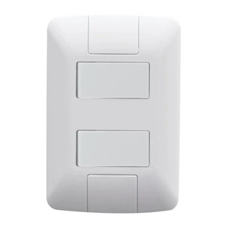Interruptor Duplo Tecla Simples 6A Branco Aria Tramontina em Oferta na Shopee