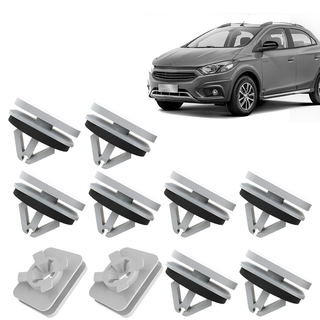 Kit Grampo Presilha 12 Peças Moldura Paralama Dianteiro Onix Activ 2017 2018 2019 em Oferta na Shopee