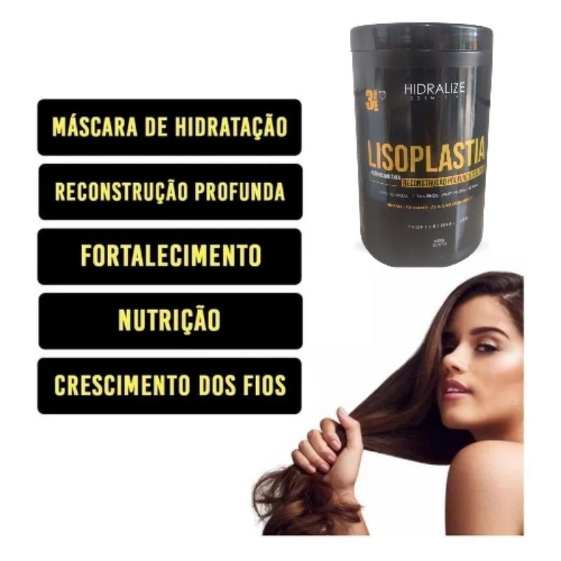 Máscara  De Hidratação Reconstrução Profunda Dos Fios Fortalecimento Capilar Hidralize 1 Kg em Oferta na Shopee
