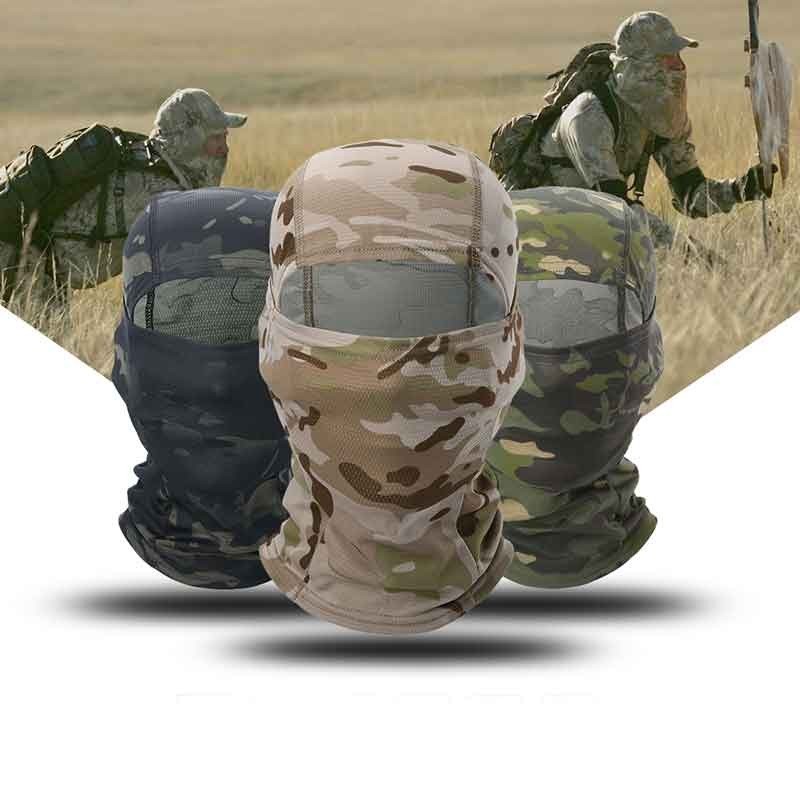 Multicam Balaclava Hat Camouflage Wargame Quick-Dry Helmet Liner Hat Full Face Cap for Men Women-*-**--*--&*-**-