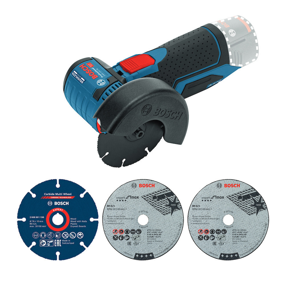 Mini Esmerilhadeira GWS 12V-76 Bosch 12V Brushless 3" Multicortadora a Bateria em Oferta na Shopee