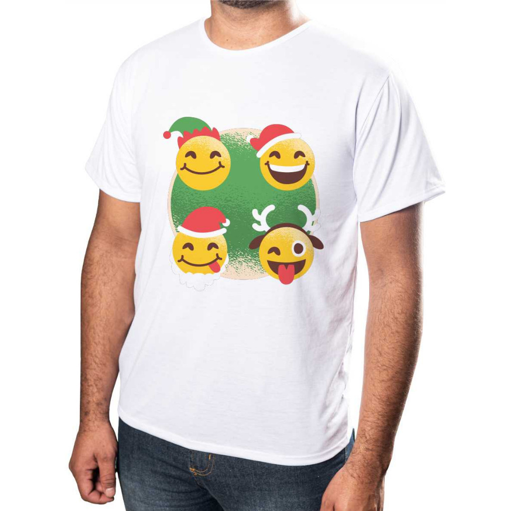 Blusa Camisa Personalizada Natal Camiseta Estampada Adulto Infantil Ótimo Acabamento E Durabilidade 100% Poliéster