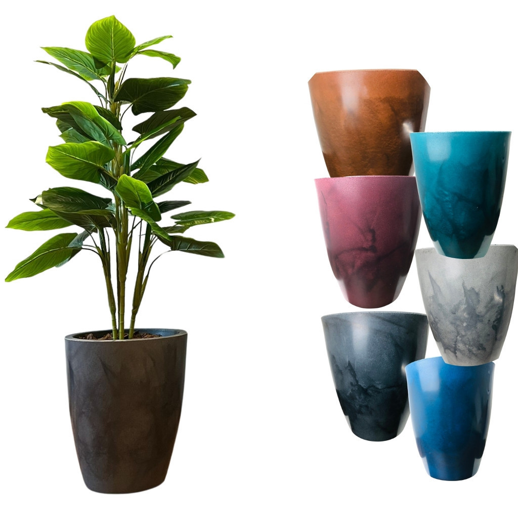 Planta Árvore Copos de Leite Artificial Real Toque Com Vaso