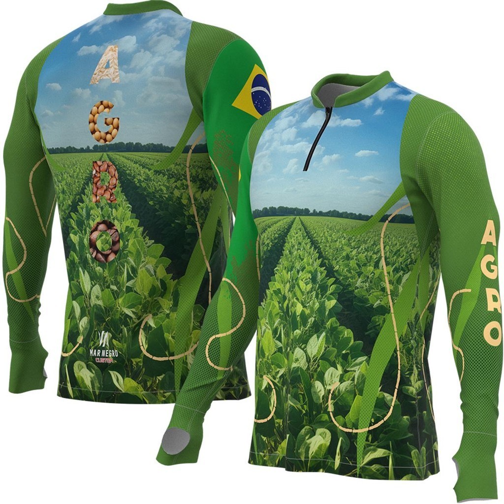Camiseta Premium Sublimada Agro Lavoura - Mar Negro