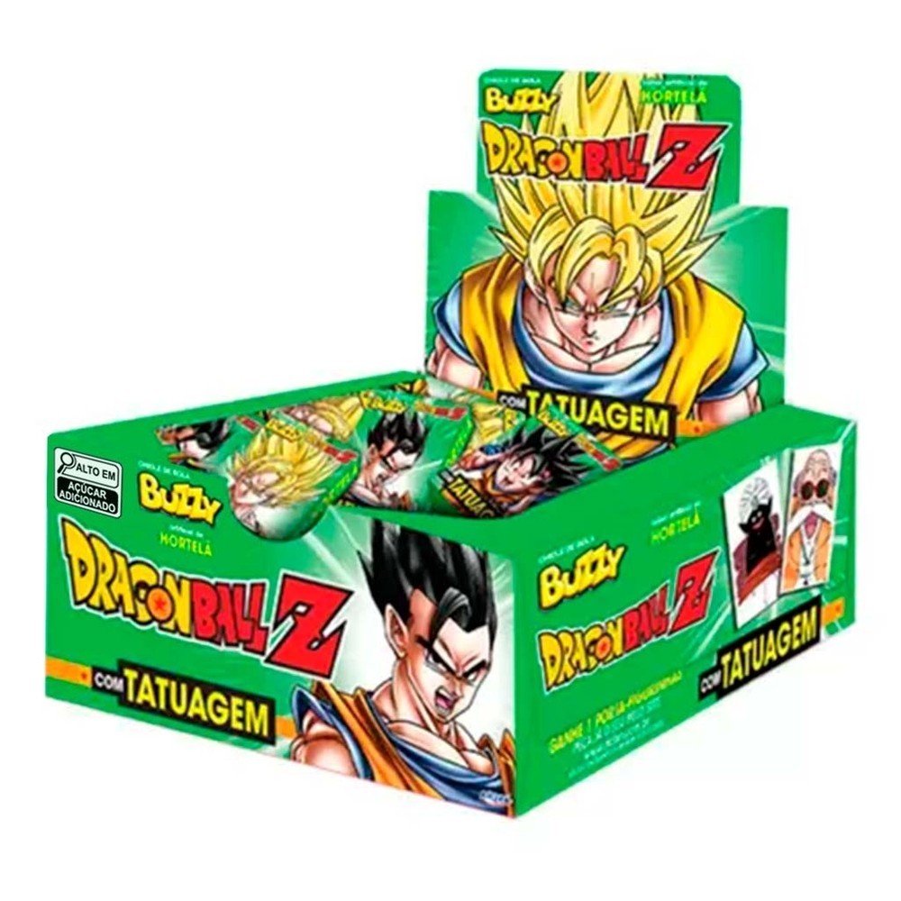 Chiclete Buzzy Dragon Ball Z Hortelã c/90 - Riclan em Oferta na Shopee