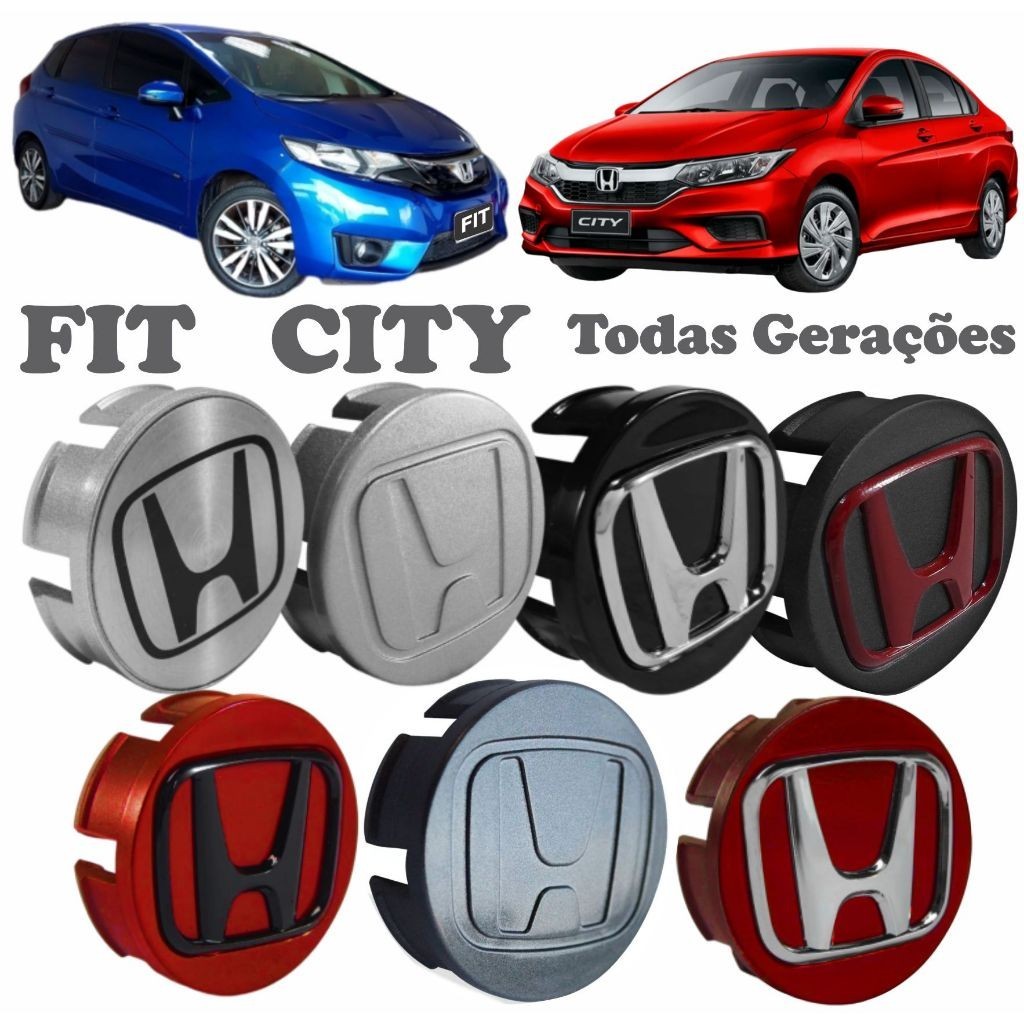 Calotinha Calota Centro Roda de liga Medida 58,00mm Tampa Centro Roda Honda Fit City Wrv em Oferta na Shopee