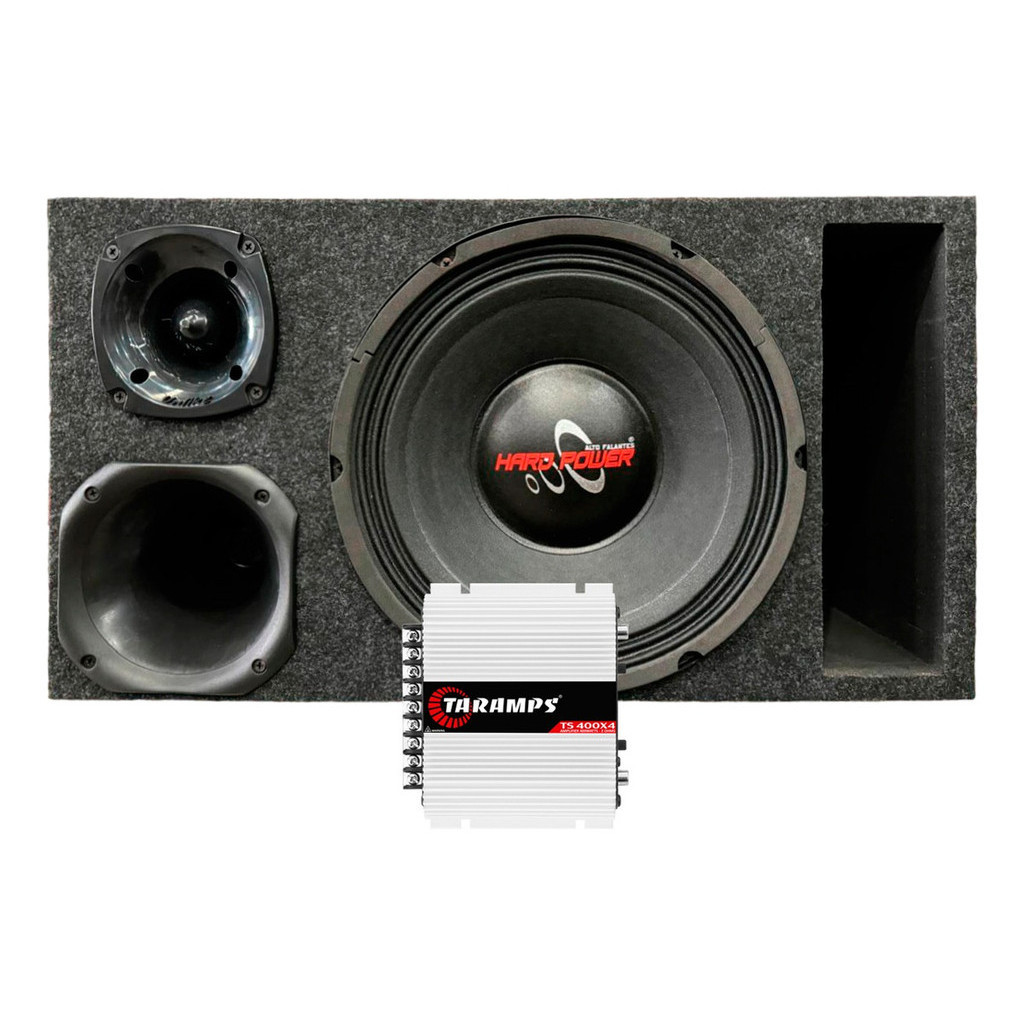 CAIXA TRIO DUTO RÉGUA ALTO FALANTE HARD POWER HP 750 MÓDULO TS400X4 TARAMPS em Oferta na Shopee