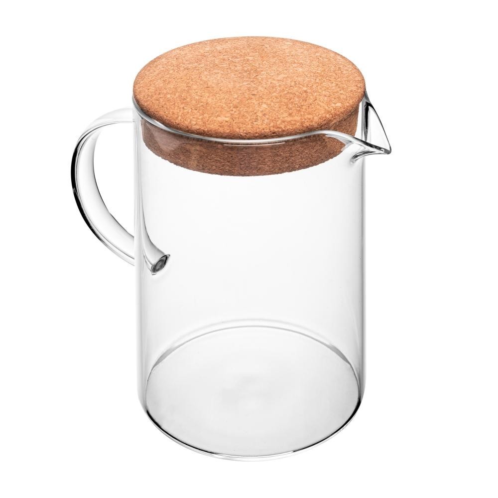 Jarra Wolff de Vidro Borossilicato com Tampa em Rolha 900ml