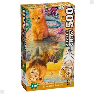 Quebra-Cabeça 500 Adoráveis Felinos 04568 - Grow em Oferta na Shopee