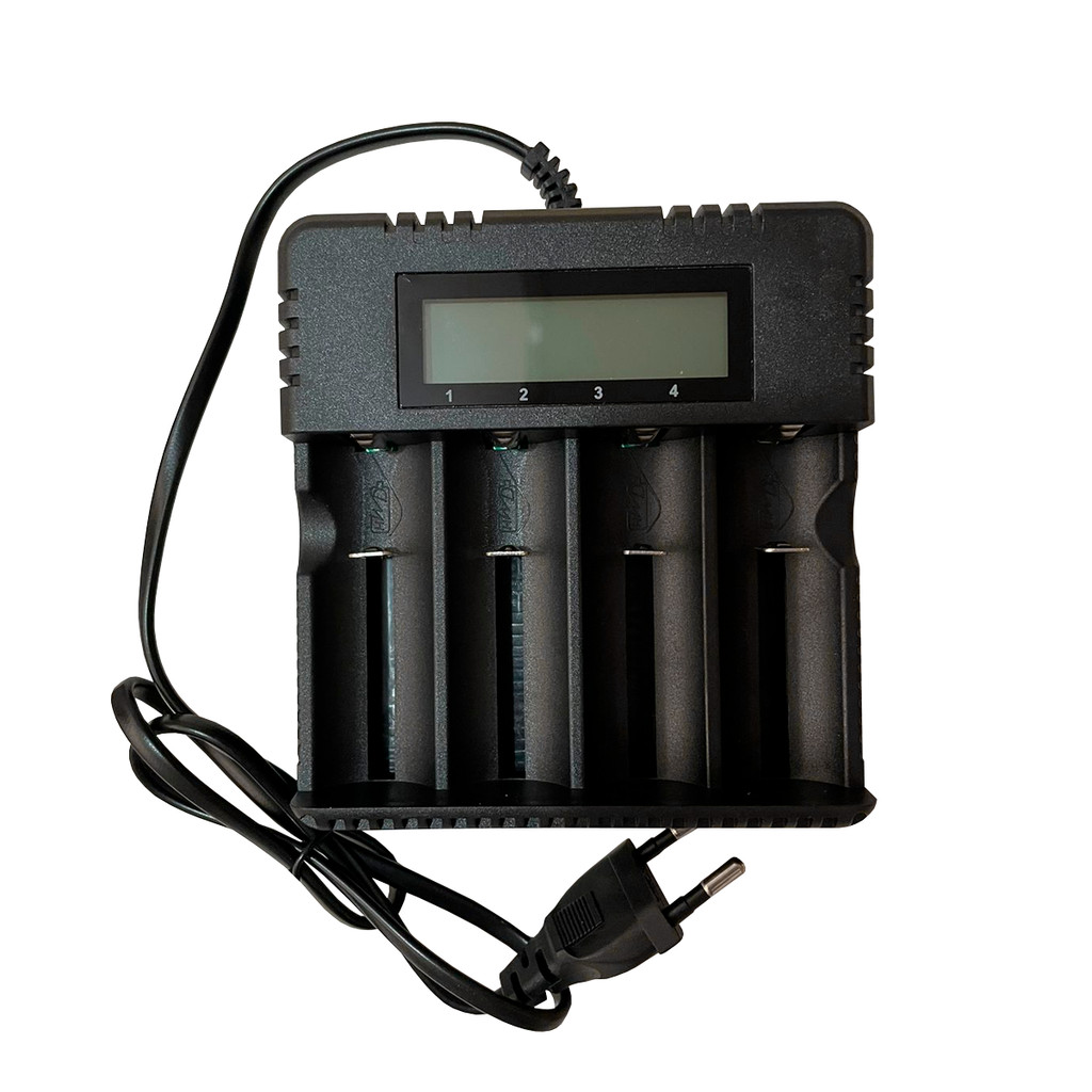 Carregador Li-ion Inteligente com 4 Slots e USB
