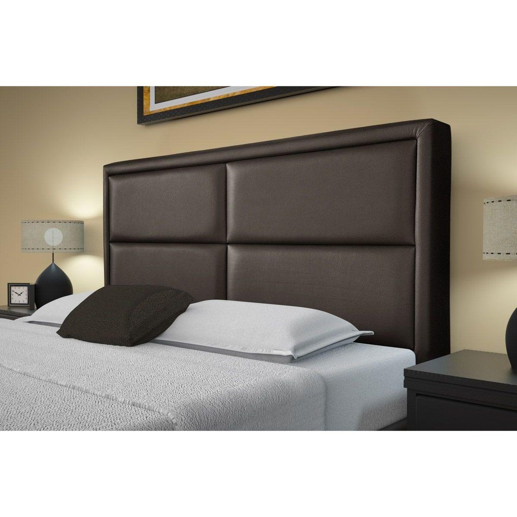 Detalhes do Cabeceira Cama Box Estofada Casal New York Courano Marrom - Probel