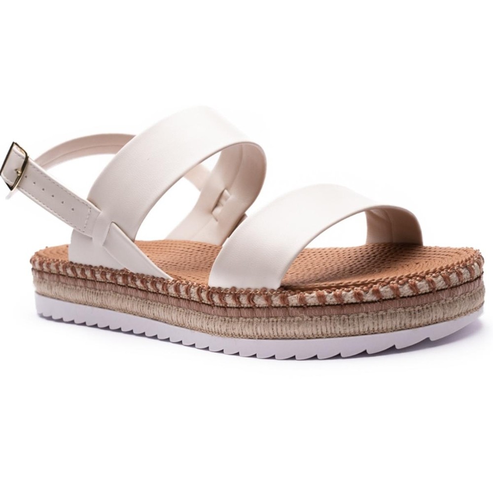 Papete Moleca Básica Flat Feminina - Off White em Oferta na Shopee