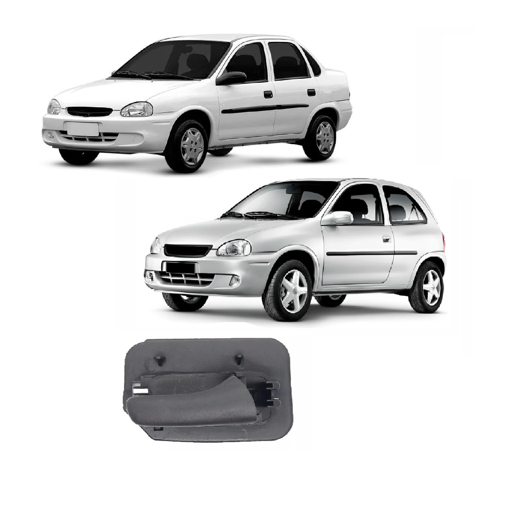 Macaneta Interna Traseira Corsa 1994 2002 Cinza Lado Esquerdo em Oferta na Shopee