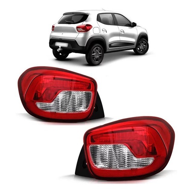 LANTERNA TRASEIRA RENAULT KWID SEM LEDS 2017 A 2023 BICOLOR