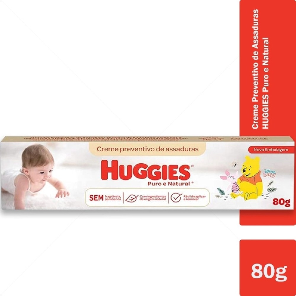 Creme Preventivo de Assaduras Huggies Puro e Natural 80g