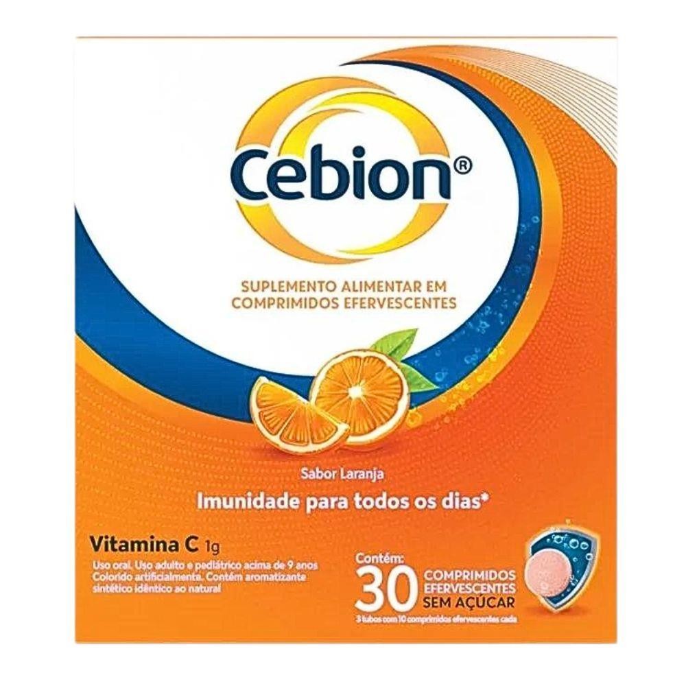 CEBION VITAMINA C COM 30 COMPRIMIDOS EFERVECENTES em Oferta na Shopee
