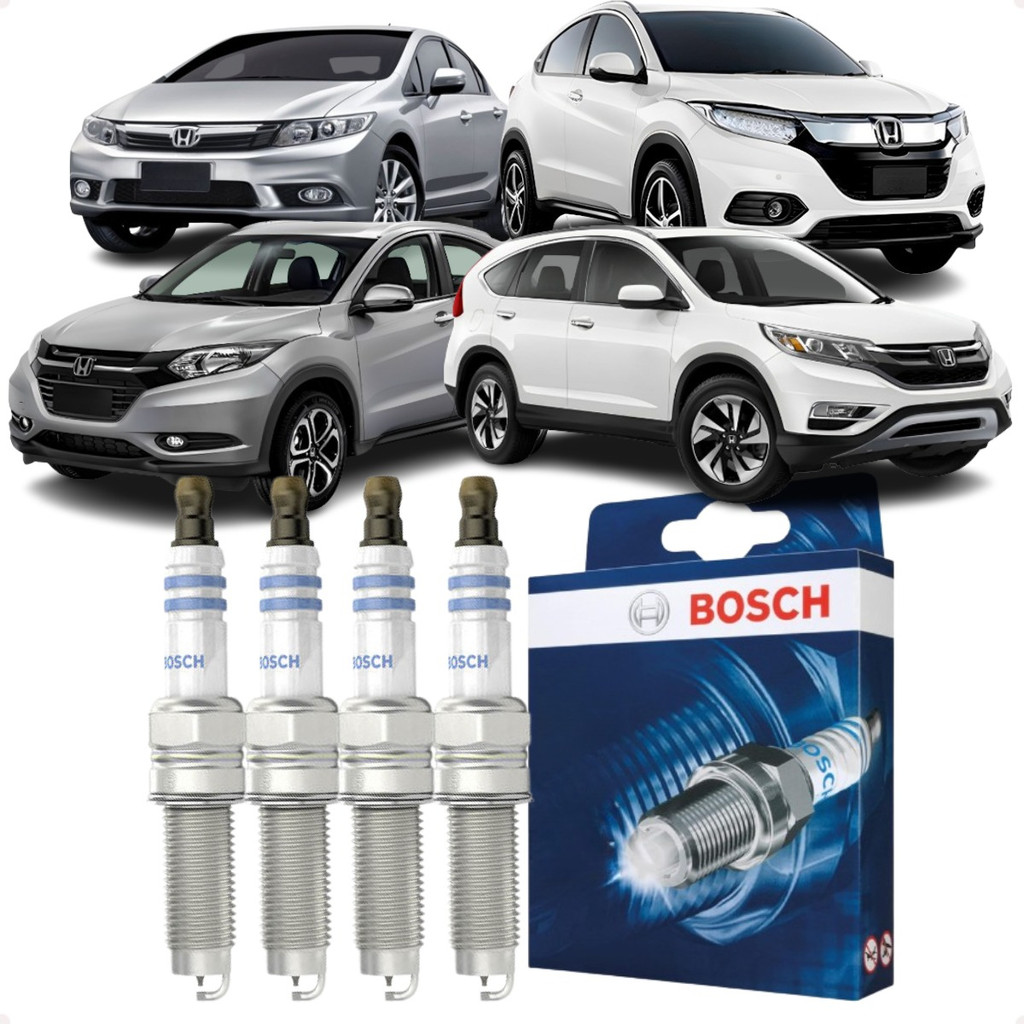 Jogo Vela Ignição Bosch Original Civic Cr-v Hr-v 16v 2012 2013 2014 2015 2016 2017 2018 2019 2020 21
