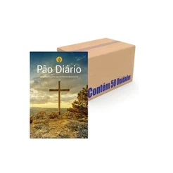 Kit 50 Livros Pão Diário | 90 reflexões para seu momento devocional | Capa Cruz