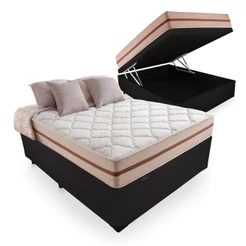 Cama Box Baú com Colchão de Molas Ensacadas Anjos Classic Casal 138cm