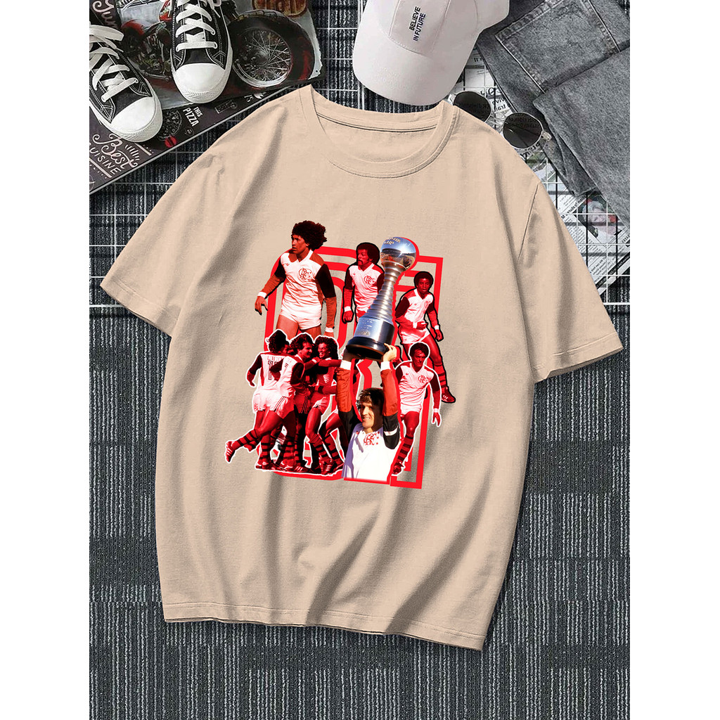 Camisa Camiseta Estampada Time de Futebol Maior Torcida Tecido Algodão
