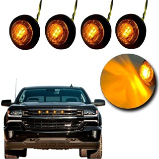 Kit 4 Luz De Grade Led Emborrachada ambar laranja Caminhonete hilux strada ranger f250 saveiro montana s10 Amarok L200 em Oferta na Shopee