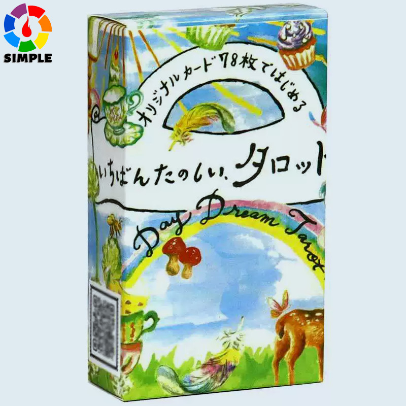 Day Dream Tarot 10.3*6cm 78 Pcs Cards Rider System Cartoon Hand-drawn Themed Cards Indie Art Whimsical Japanese Anime Tarot em Oferta na Shopee