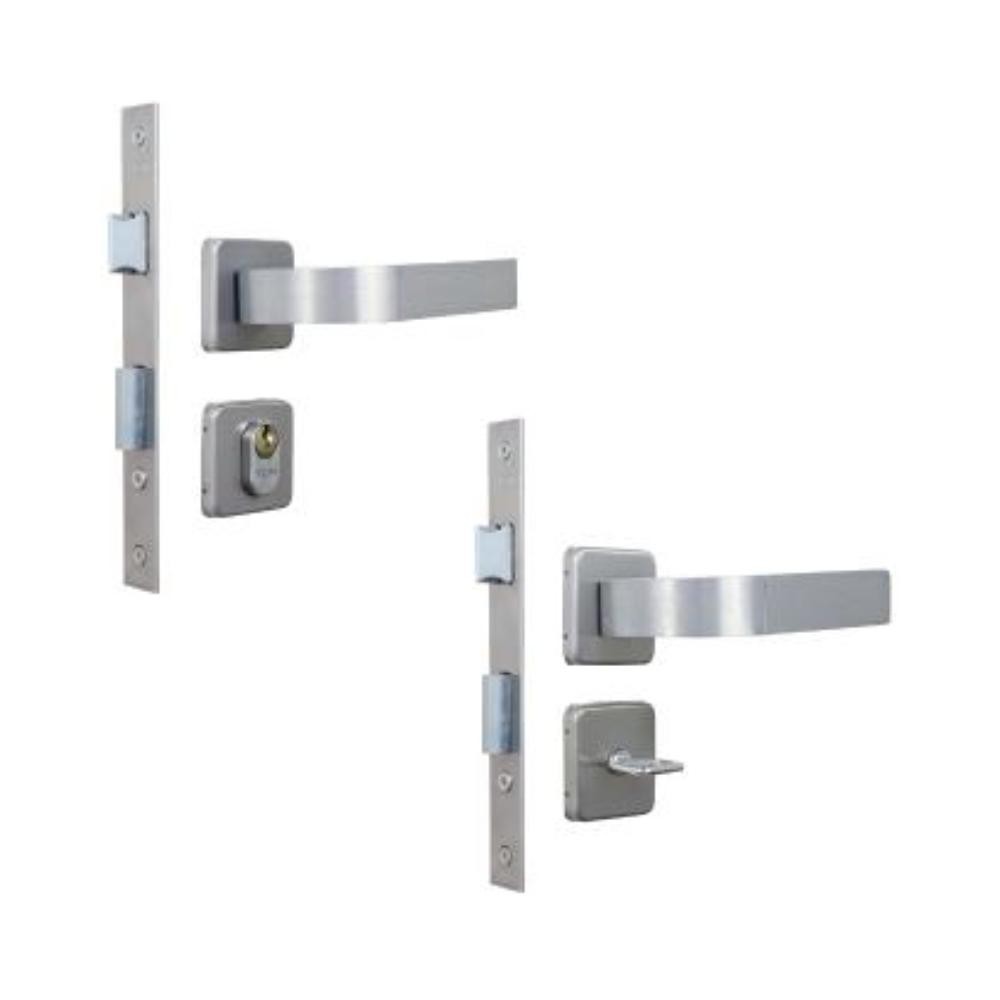 Kit 1 Fechadura Interna e 1 Banheiro Roseta Módena Alumínio MGM em Oferta na Shopee