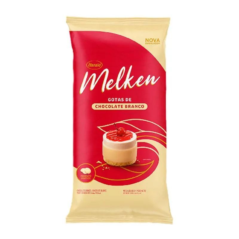 Cobertura Gotas Chocolate Branco Melken 2,05Kg em Oferta na Shopee