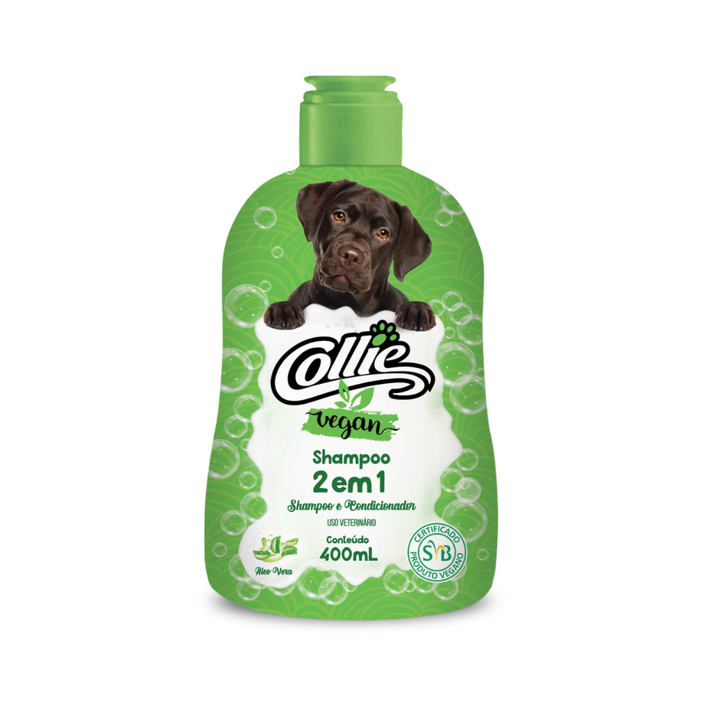 Shampoo + Condicionador Vegam Perfumado COLLIE 400ML 2EM1 - Pets