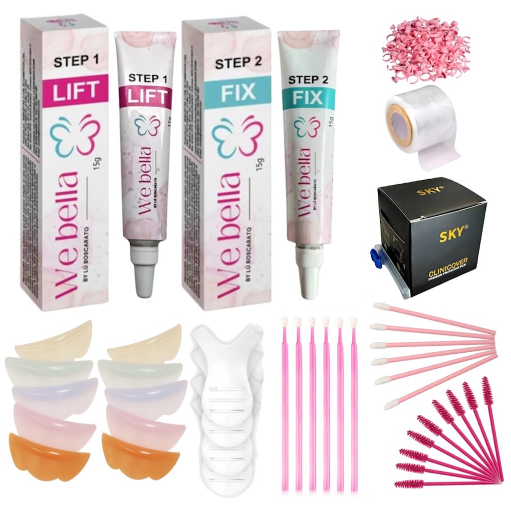 We Bella Brow Lamination Lash Lifting Sobrancelhas Cilios Anvisa Completo Escovinha Microbrush em Oferta na Shopee