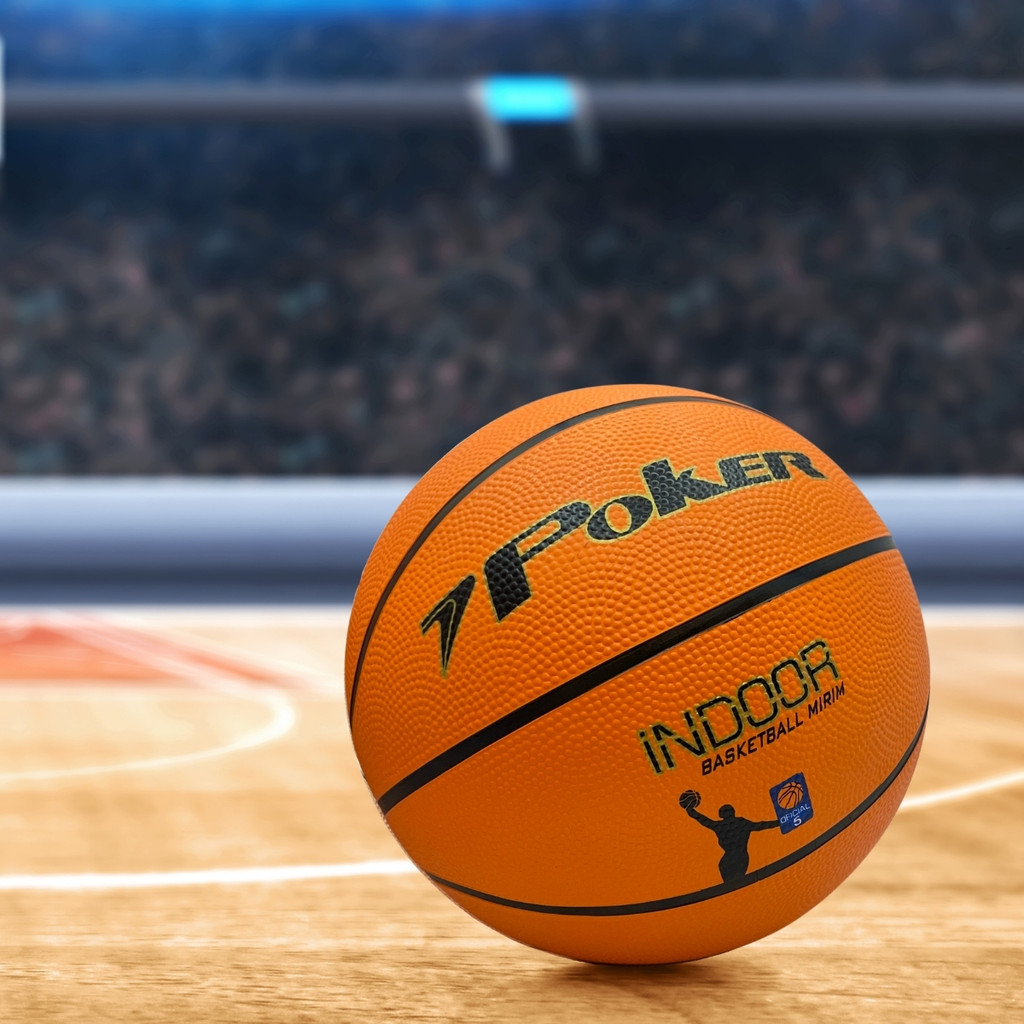 Bola Basquete Poker Indoor Quadra Tamanho 5 Oficial Profissional Resistente Juvenil Infantil