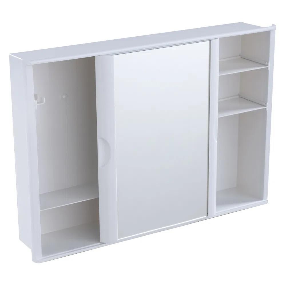 Armário C/ Espelho Astra Versátil Branco Para Banheiro 41X29X10 em Oferta na Shopee