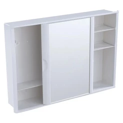 Armário C/ Espelho Astra Versátil Branco Para Banheiro 41X29X10