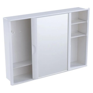 Armário C/ Espelho Astra Versátil Branco Para Banheiro 41X29X10 em Oferta na Shopee