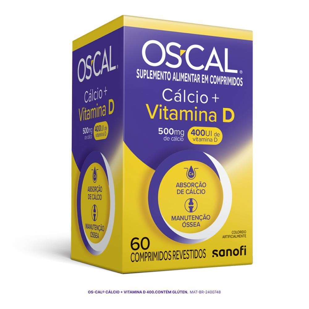 OSCAL D 500MG+400UI COM 60 COMPRIMIDOS - Health