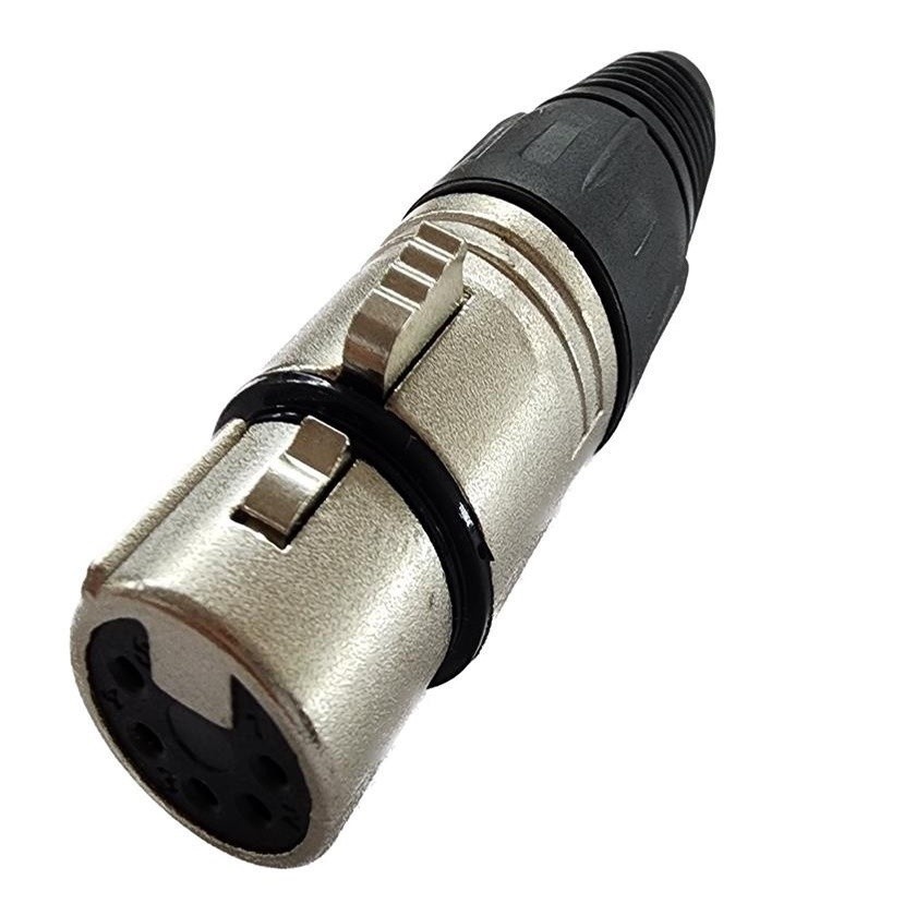 Conector Xlr Canon femea Amphenol 5 Pinos