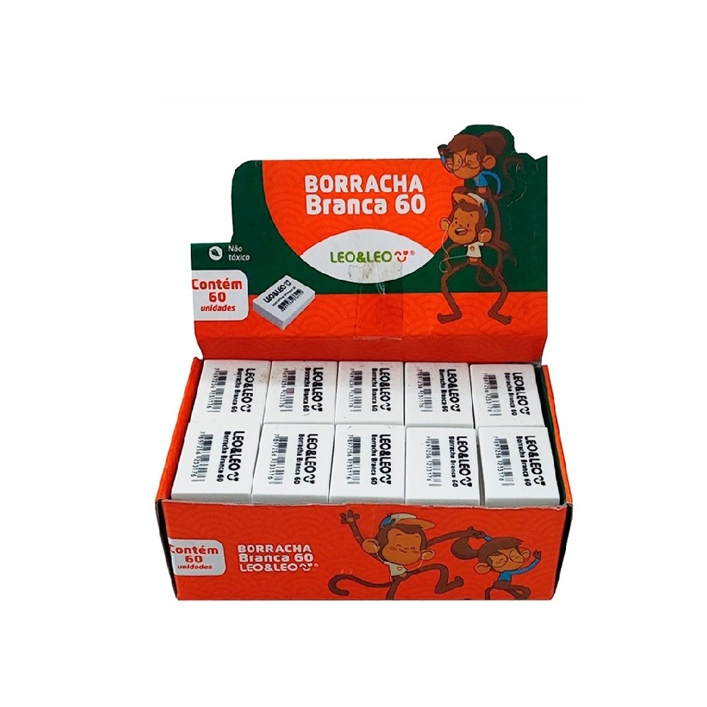 60 Borrachas Macia Branca 60 Leo&Leo - Caixa