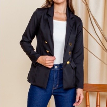 Mclube Blazer Luxo Feminino Alfaiataria Casaco Social