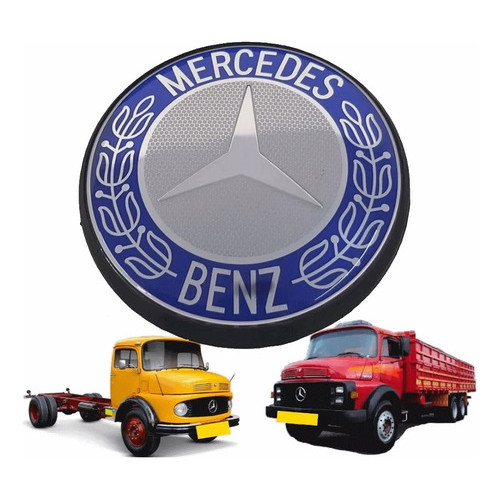 Emblema Café 7,3cm Encaixe 2 Pinos Capo Mercedes 1113 1313 em Oferta na Shopee