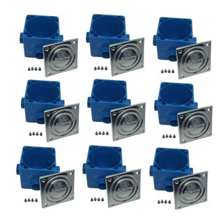 9 CAIXA DE PASSAGEM COM TAMPA DE INOX REFLETORES DE PISCINAS em Oferta na Shopee