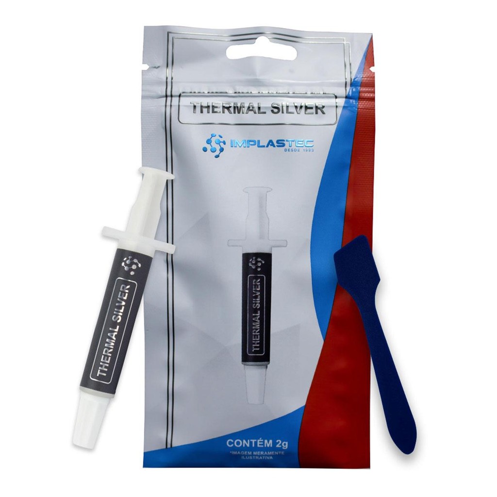 Pasta Térmica Implastec Thermal Silver - Seringa 2g - 1,6 W/mK - PATS0210CX - Computers & Accessories