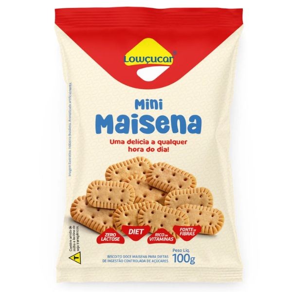 Biscoito Mini Maisena Tradicional Lowçucar Diet Sem Açucar Zero Lactose 100G em Oferta na Shopee