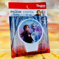 VELA ANIVERSARIO FESTA DISNEY FROZEN REGINA (CHOCO)