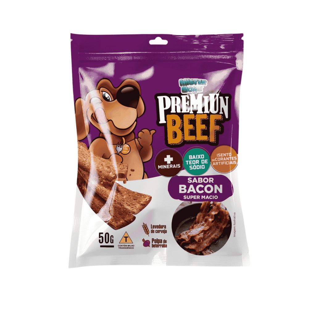 Bifinho Premium para Cães Bacon 1 Kg - Mister Bone em Oferta na Shopee