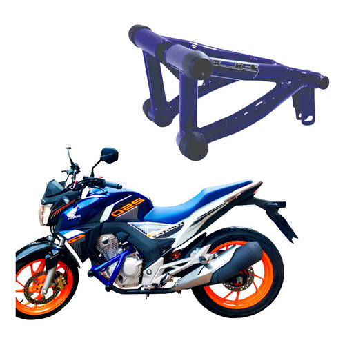 Protetor Motor Twister 250 Stunt Race Cage Cb250 Cb 250f AZUL