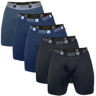 Kit 5 Cuecas Boxer Box Long Leg Ciclista Microfibra Confortável Elástico Esportiva Usee Brasil em Oferta na Shopee